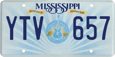 MS license plate YTV657
