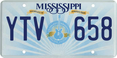 MS license plate YTV658
