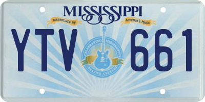 MS license plate YTV661