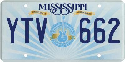 MS license plate YTV662