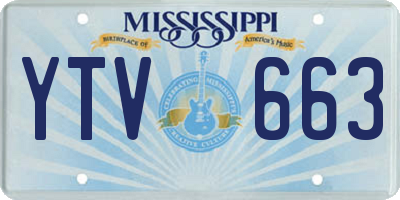 MS license plate YTV663