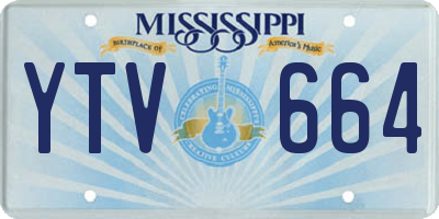 MS license plate YTV664