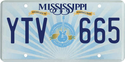 MS license plate YTV665