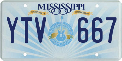 MS license plate YTV667