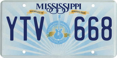 MS license plate YTV668