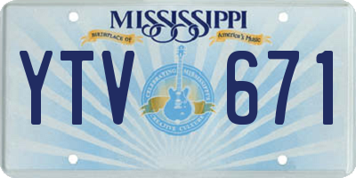 MS license plate YTV671