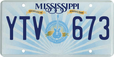 MS license plate YTV673