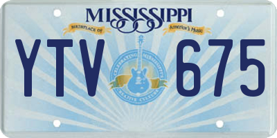 MS license plate YTV675
