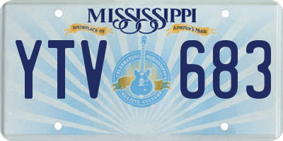 MS license plate YTV683