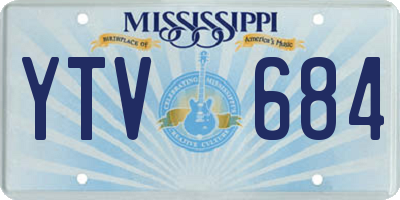 MS license plate YTV684
