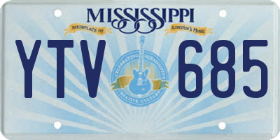 MS license plate YTV685