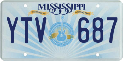 MS license plate YTV687
