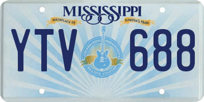 MS license plate YTV688