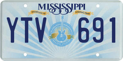 MS license plate YTV691