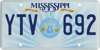 MS license plate YTV692