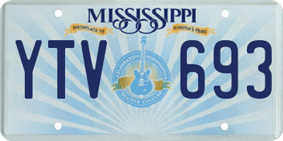 MS license plate YTV693