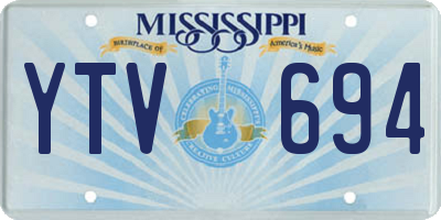 MS license plate YTV694