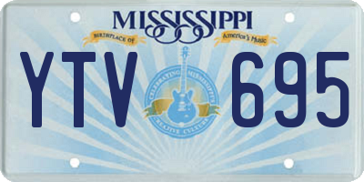 MS license plate YTV695