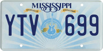 MS license plate YTV699