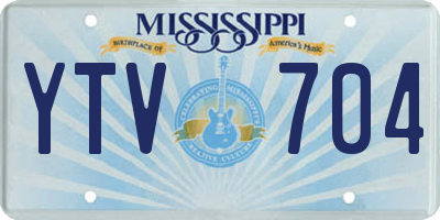 MS license plate YTV704