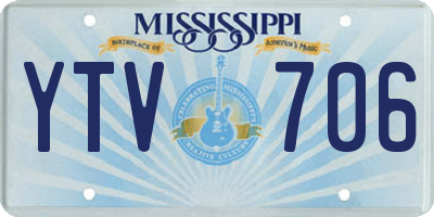 MS license plate YTV706