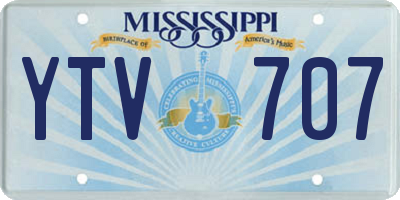 MS license plate YTV707