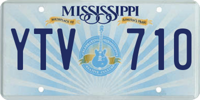 MS license plate YTV710