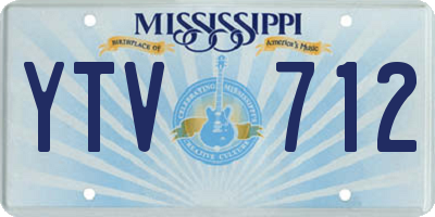 MS license plate YTV712