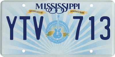 MS license plate YTV713