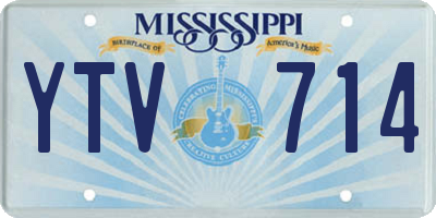 MS license plate YTV714