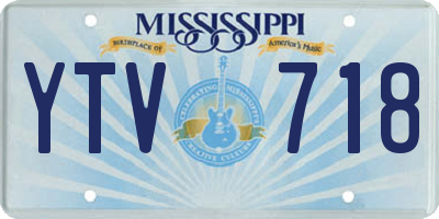 MS license plate YTV718