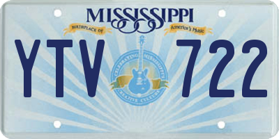 MS license plate YTV722