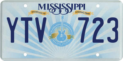 MS license plate YTV723