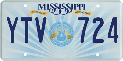 MS license plate YTV724
