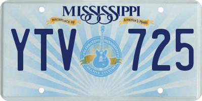 MS license plate YTV725