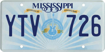 MS license plate YTV726