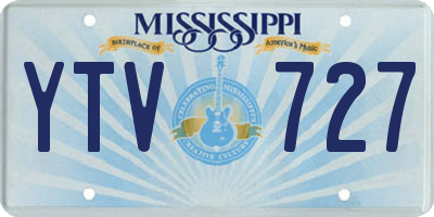 MS license plate YTV727
