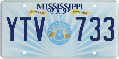 MS license plate YTV733