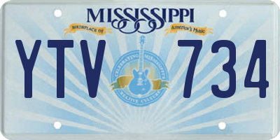 MS license plate YTV734