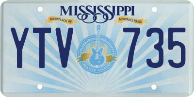 MS license plate YTV735