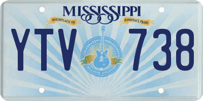 MS license plate YTV738