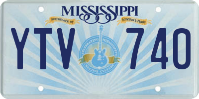 MS license plate YTV740
