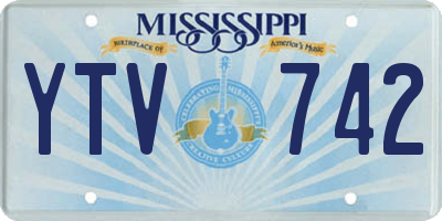 MS license plate YTV742