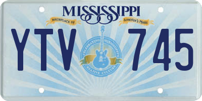 MS license plate YTV745