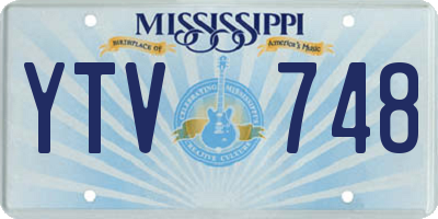 MS license plate YTV748