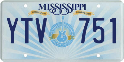 MS license plate YTV751