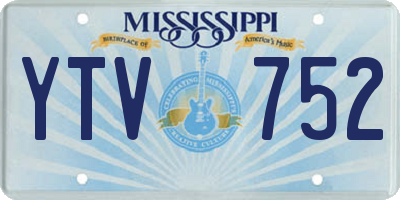 MS license plate YTV752