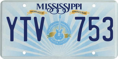 MS license plate YTV753