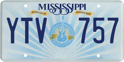 MS license plate YTV757