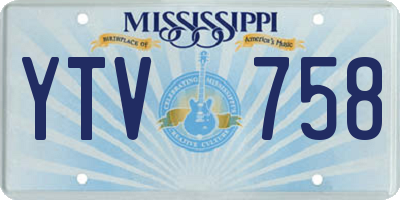 MS license plate YTV758